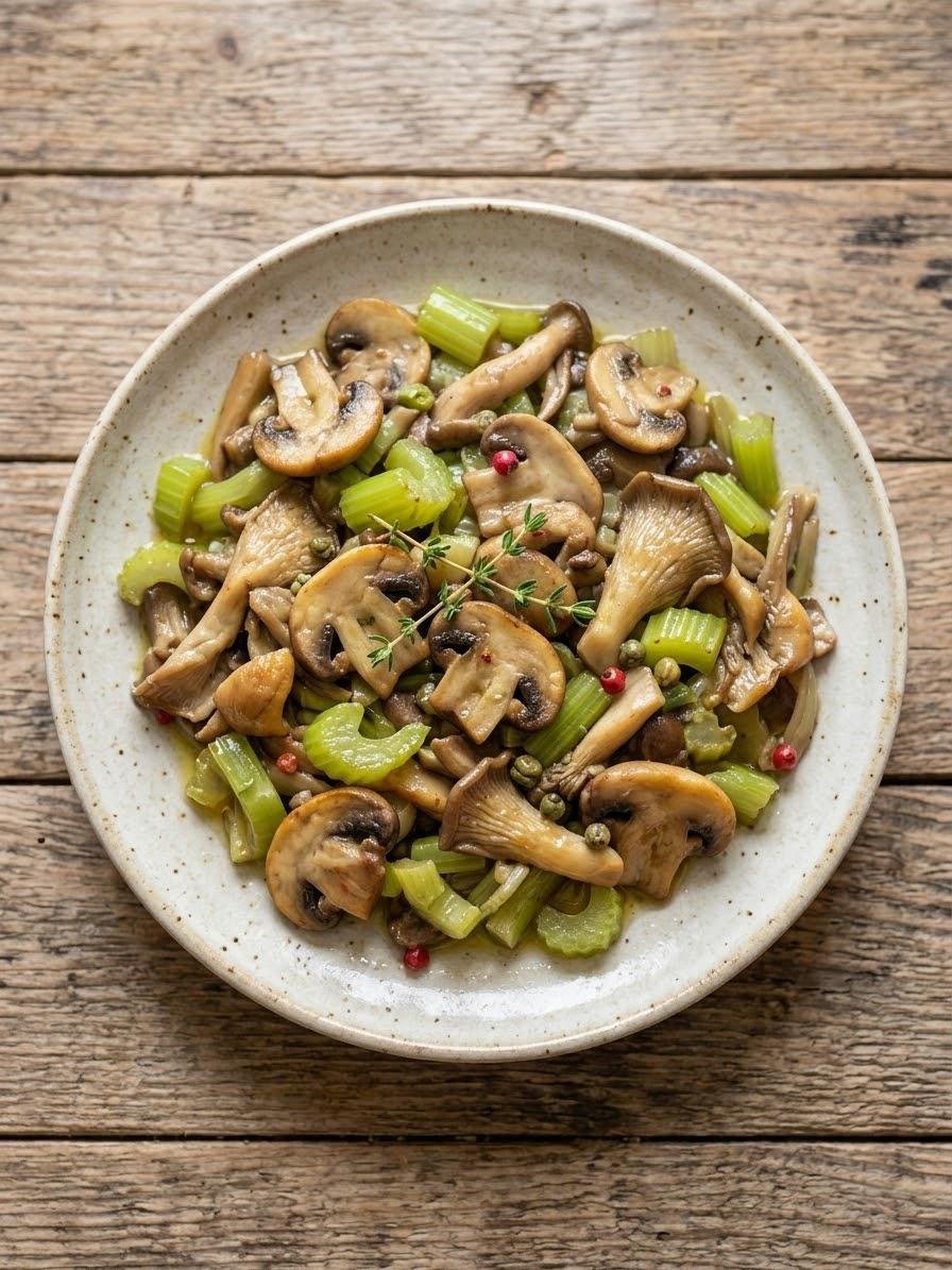Funghi e sedano