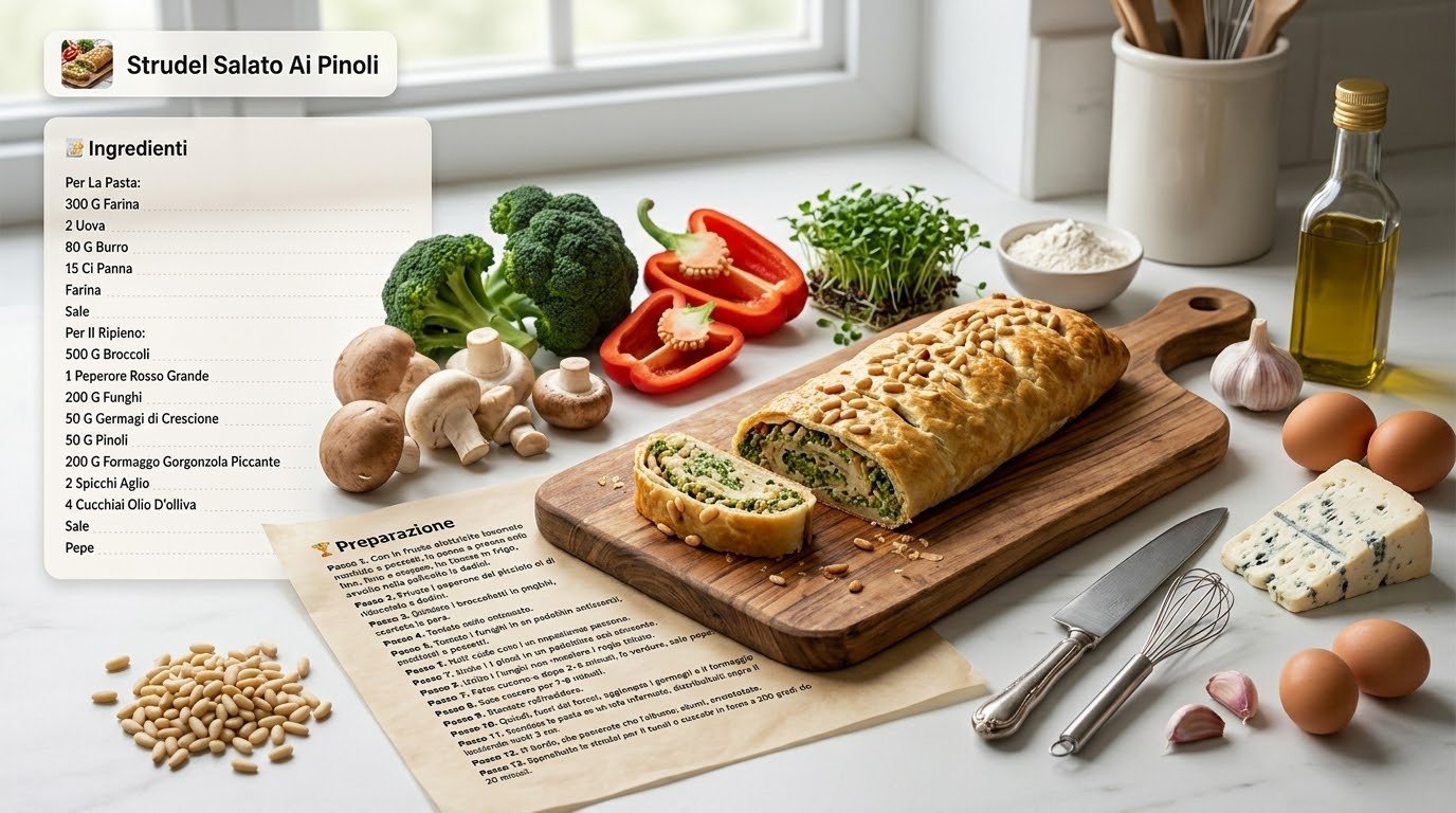 Strudel Salato Ai Pinoli